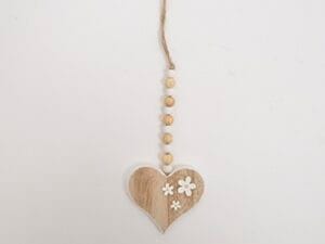 CUORE CON FIORI 29,5X8,5X1,2 CM  (Cod. 32878-01)