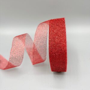 RETINA GLITTERATA 25MM 20MT rosso (Cod. 32256-03)
