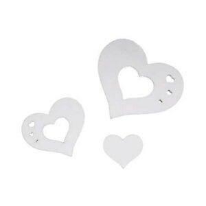SET 20 PZ.CUORI IN LEGNO 3 ASS. 3/5/7 CM  (Cod. 33084-01)