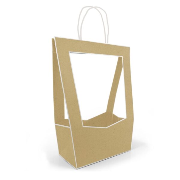 BORSA CARTA MEDAILLON 14X23 H38 5PZ MEDIA naturale (Cod. 28595-08)