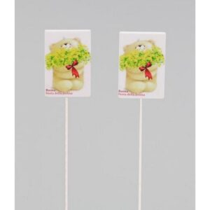 SET 12 PZ. PICK ORSETTO LEGNO CON MIMOSA  (Cod. 33193-01)