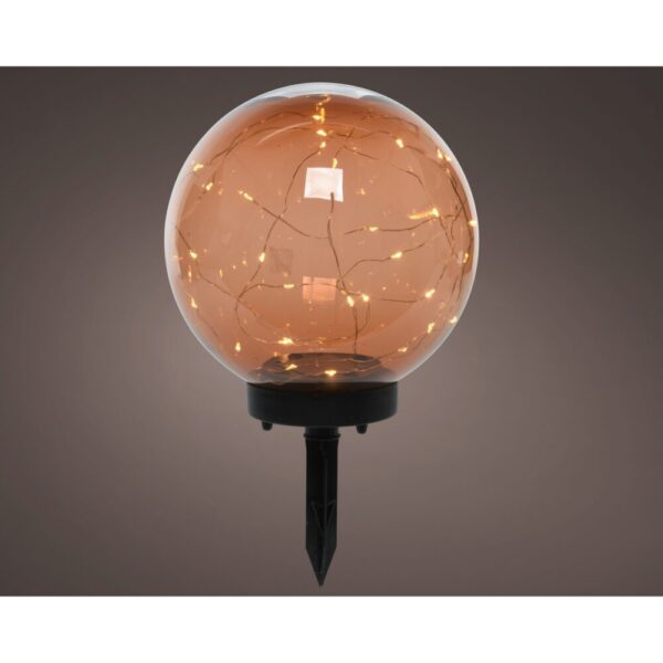 LAMPADA CON LUCI A ENERGIA SOLARE D.30 H.38 CM   (Cod. 33112-01)