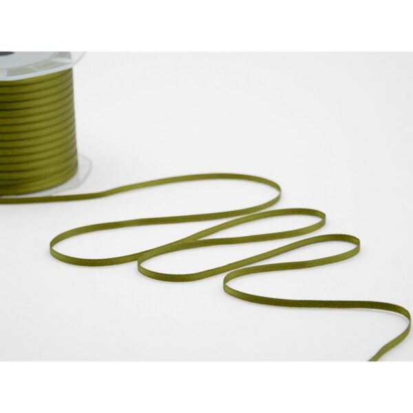 NASTRO DOPPIO RASO ALTA QUALITA' MM3 MT100 verde-muschio-39 (Cod. 1067-10)