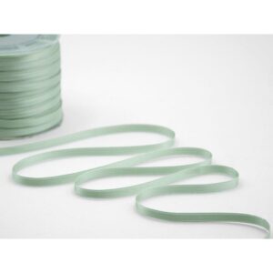 NASTRO DOPPIO RASO ALTA QUALITA' MM. 6 MT.100 verde-mare-9 (Cod. 7038-26)