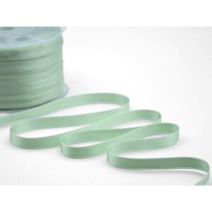 NASTRO DOPPIO RASO ALTA QUALITA' MM.10 MT.100 verde-mare-9 (Cod. 1050-49)