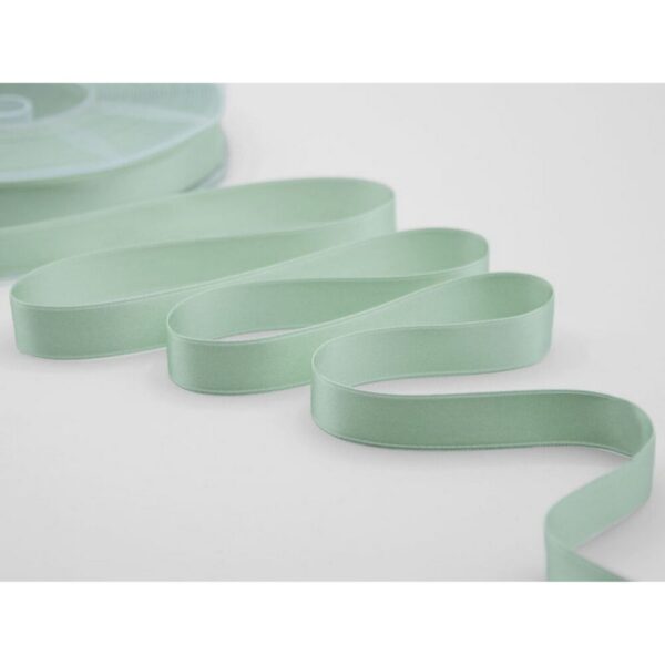 NASTRO DOPPIO RASO ALTA QUALITA' MM.16 MT.50 verde-mare-9 (Cod. 1052-48)