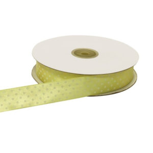 NASTRO DOPPIO RASO POIS 25MM 50MT giallo (Cod. 33025-03)