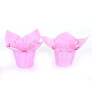COPRIVASO DI CARTA POIS X VASO D8/9 12PZ. rosa (Cod. 33211-03)