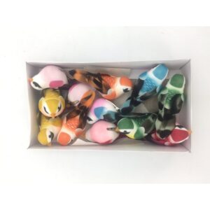 SET 12 PZ. UCCELLINI COLORATI CM 10 CON CLIP  (Cod. 33124-01)