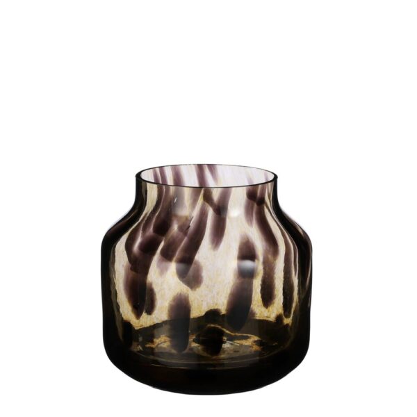 VASO VETRO PANTERA CM. H.19 D.19  (Cod. 33296-01)
