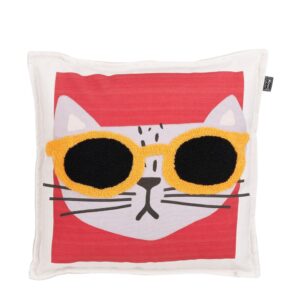 CUSCINO CON DISEGNO GATTO 45X45 H10 CM  (Cod. 33319-01)