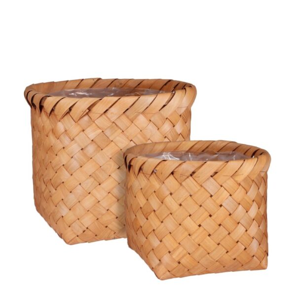 SET 2 CESTI GHITA H26 D32- H30 D38 CM marrone (Cod. 33587-01)
