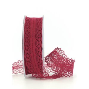 NASTRO SPITZE MM 28 MT 20 bordeaux (Cod. 33495-04)