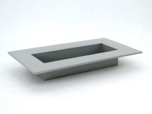 PLATEAU IN ZINCO RETTANGOLARI 25X9 H5 CM grigio (Cod. 23781-02)