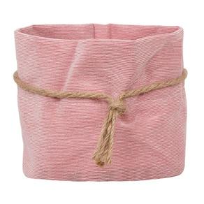 SET 6 PZ. COPRIVASI STRIPE VELVET  D20 - H17 CM rosa (Cod. 32975-02)
