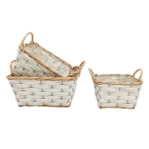 SET 3 PZ CESTI CON BORDO P19X19 H12-GR 26X26 H14  (Cod. 33542-01)