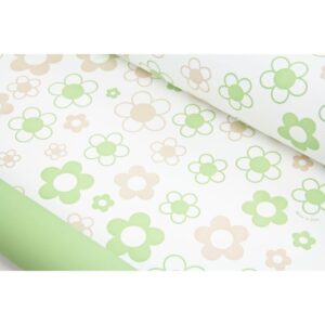 BOBINA PERL. FLORES H 1 X 25 MT - SPESSORE 50MY salvia-nocciola (Cod. 33627-01)