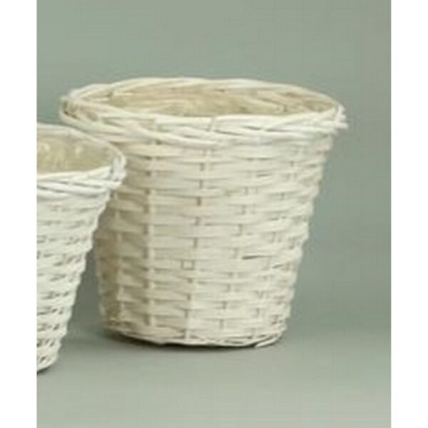 PORTA VASO VIMINI PER VASO DIAMETRO 22 CM bianco (Cod. 33716-01)