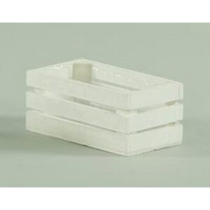 CASSETTA LEGNO PER 2 VASI D6 CM bianco (Cod. 28572-01)