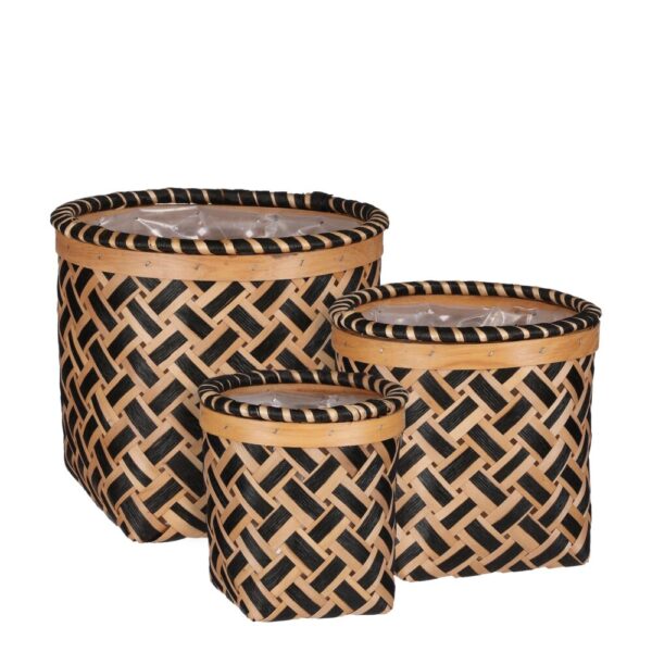 SET 3 PZ. VASO FORMIA H18 D17-H20 D23- H24 D27 nero (Cod. 33292-02)