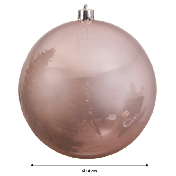 PALLINA DI NATALE DIAMETRO 14 CM rosa-blush (Cod. 24009-08)