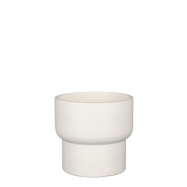 VASO RIVA BASE TONDO H15 D17 CM bianco-opaco (Cod. 34165-01)
