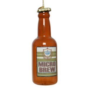 PALLINA VETRO A FORMA BOTTIGLIA 4,5X4,5 H13 birra-2 (Cod. 33992-02)
