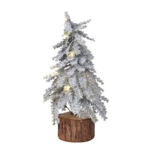 MINI ALBERO CON LED D12 H 28 CM neve-2 (Cod. 34167-03)