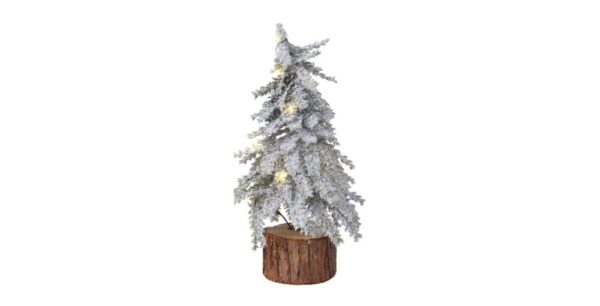 MINI ALBERO CON LED D12 H 28 CM neve-2 (Cod. 34167-03)