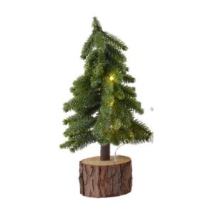MINI ALBERO CON LED D12 H 28 CM senza-neve (Cod. 34167-04)