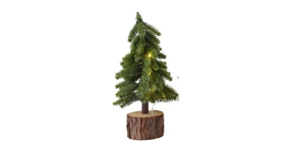 MINI ALBERO CON LED D12 H 28 CM senza-neve (Cod. 34167-04)