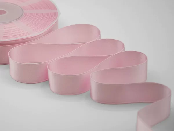 NASTRO DOPPIO RASO ALTA QUALITA' MM.40 MT.25 rosa-baby-20 (Cod. 1044-05)