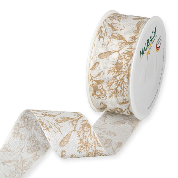 NASTRO "BRANCHES" MM40 18MT panna-marrone (Cod. 34309-02)
