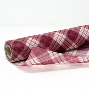BOBINA DECOFIBRA SCOZZESE CM 100 MT 9 bordeaux-bianco (Cod. 34216-02)