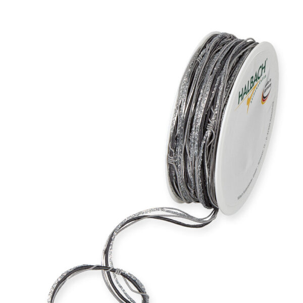 CORDONCINO MISTO 5MM 20MT grigio-argento-nero (Cod. 34323-02)