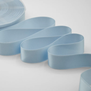 NASTRO DOPPIO RASO ALTA QUALITA' MM.40 MT.25 azzurro-593 (Cod. 1044-13)