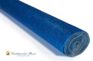 CARTA CRESPA METALLIZZATA H.CM.50 MT.2,50 blu-metallizzato (Cod. 172-07)