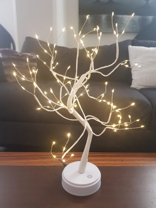 ALBERELLO LUMINOSO BONSAI 108 LED H50 CM A BATTERIE bianco (Cod. 34501-01)