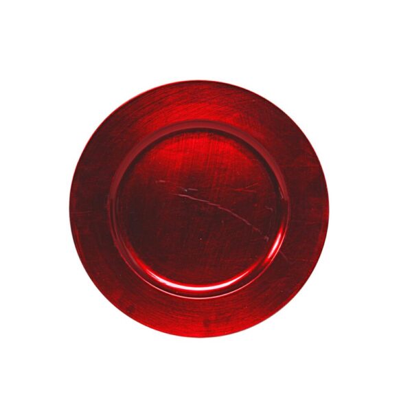PIATTO PLASTICA D33 CM rosso-scuro (Cod. 22415-01)