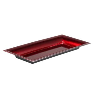 VASSOIO PLASTICA RETTANGOLARE 28X12CM rosso (Cod. 28913-01)