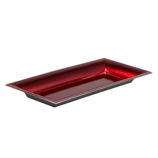 VASSOIO PLASTICA RETTANGOLARE 28X12CM rosso (Cod. 28913-01)