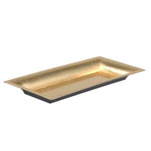 VASSOIO PLASTICA RETTANGOLARE 28X12CM oro (Cod. 28913-02)