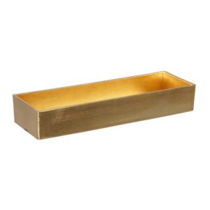 VASSOIO PLASTICA RETT. 32X10,5X5 CM oro (Cod. 28914-02)