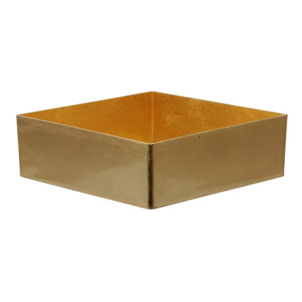 CONTENITORE PLASTICA QUADR. 20X20X6 CM oro (Cod. 28915-02)