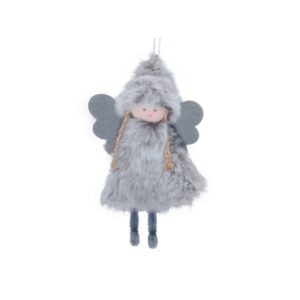 SET 2 PZ ANGELI D'APPENDERE 15CM grigio (Cod. 33891-01)