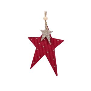 SET 6 PZ STELLINE DI LEGNO 8,5X12 CM  (Cod. 33903-01)