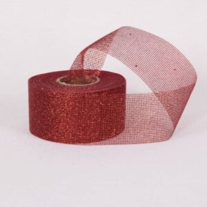 RETINA GLITTERATA 50MM MT20  rosso (Cod. 24750-03)