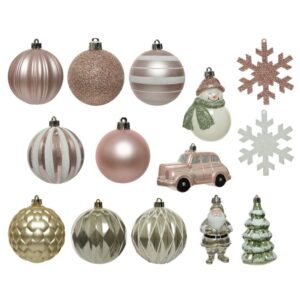 BOX PALLINE DI NATALE MISTE D8 25PZ mix-rosa-e-perla (Cod. 33985-03)