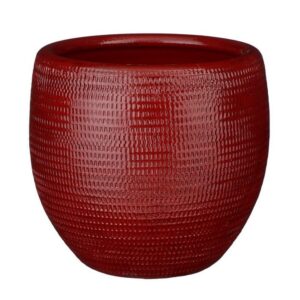 VASO TONDO INGMAR H 27 D 27 CM rosso-scuro (Cod. 34541-03)