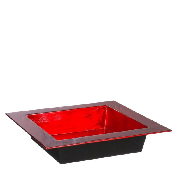 PIATTO PLASTICA QUADRATO 30X30 H6 CM rosso (Cod. 34532-01)